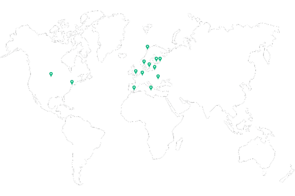 Customer world map