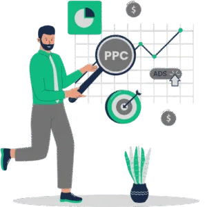 Ads management graphic Ads management illustration