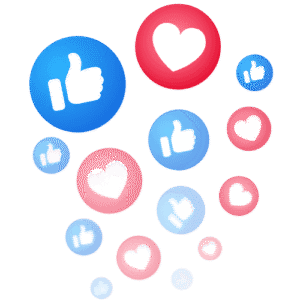 Social media reaction icons