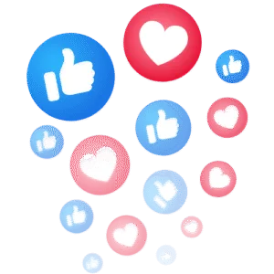Social media graphic Social media reaction icons