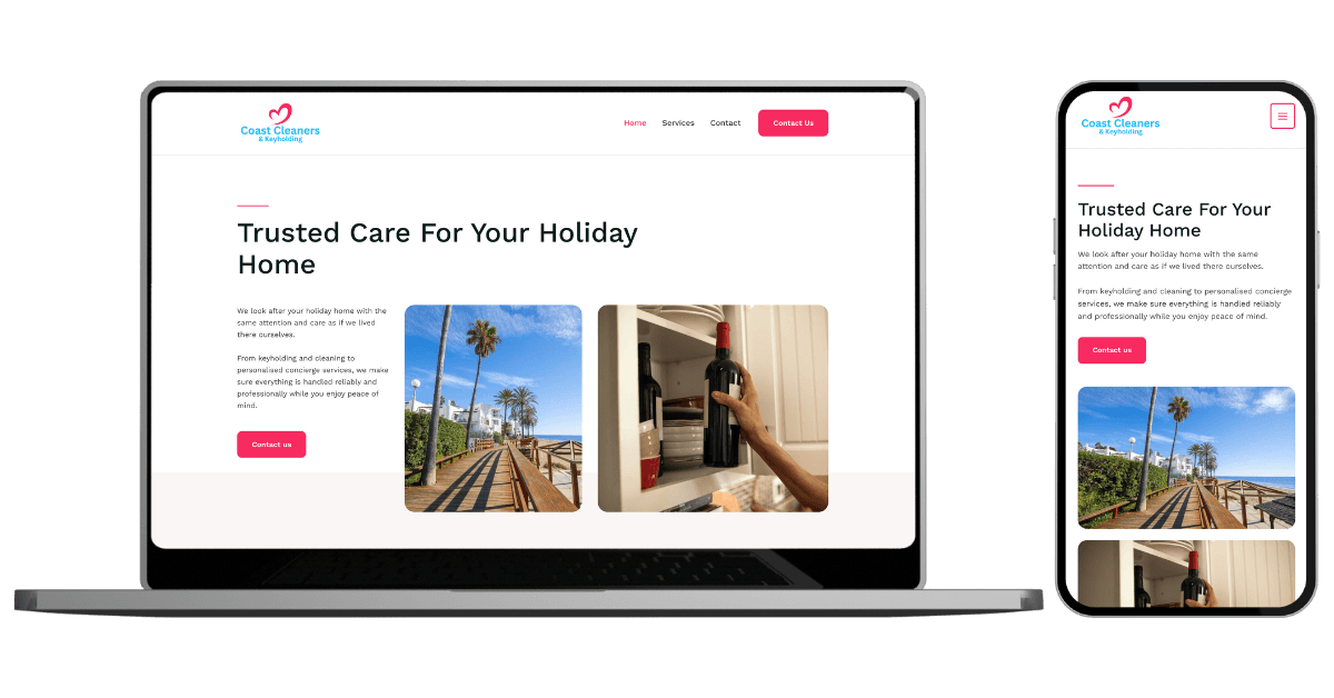 Preview of the Coast Cleaners website