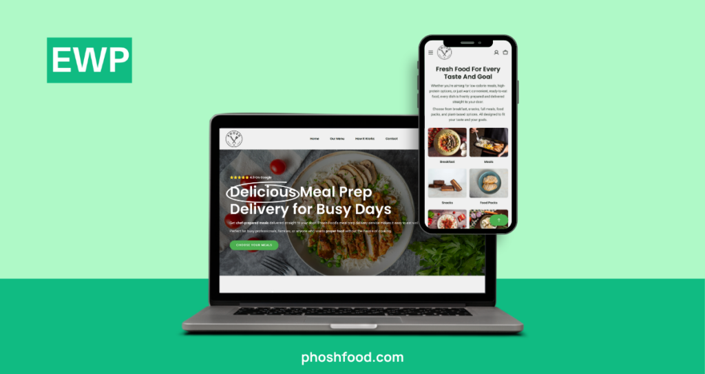 Preview of the Phosh Food webshop