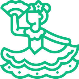 Illustration of a malagueña flamenco dancer