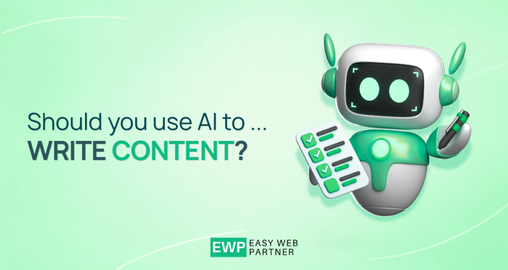 Illustration for the post "Should you use AI to create a website?"